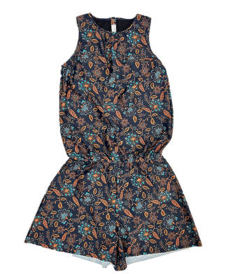 更紗柄タンクオールインワン水着