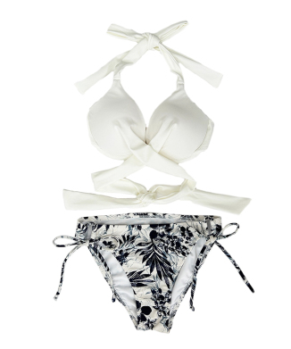 ヴィンテージアロハ柄クロッシーワイヤービキニ