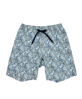 小花柄ミディアム丈メンズサーフパンツ