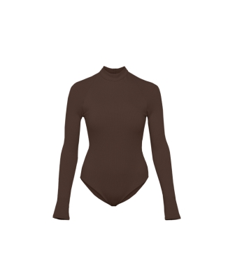 High Neck Long-Sleeve Bodysuit