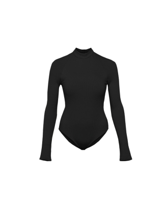 High Neck Long-Sleeve Bodysuit
