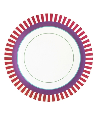 MITSUKO / Dinner Plate / Red Stripe Rim