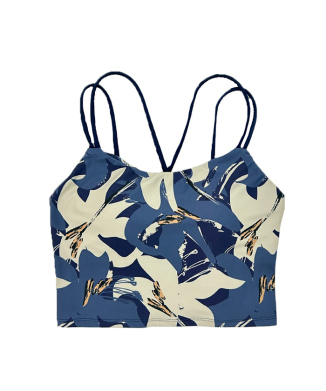 抽象柄ストラッピーショルダーブラ