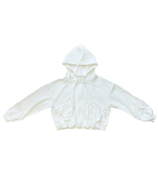 ダンボールニットクロップド丈パーカー