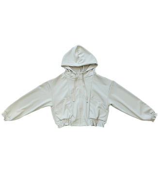 ダンボールニットクロップド丈パーカー