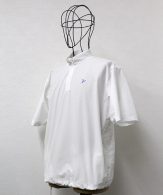 ハーフジップモックネックシャツ