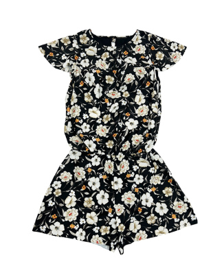 ジャスミンフラワー袖付きオールインワン水着