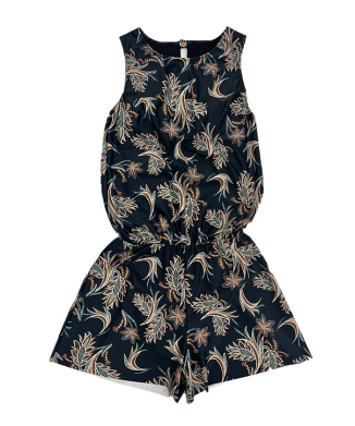 オリエンタルフラワー柄オールインワン水着