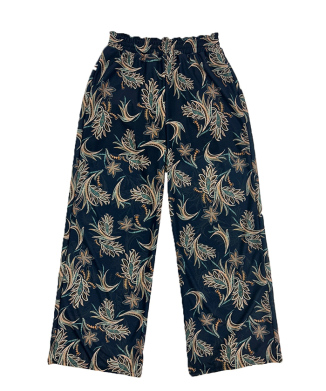 オリエンタルフラワー柄ロングパンツ