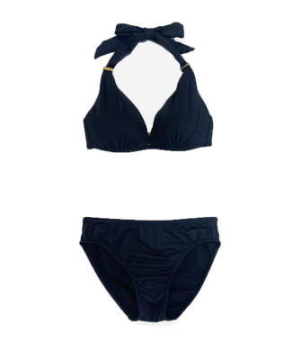 無地サッシュホルターネックビキニ