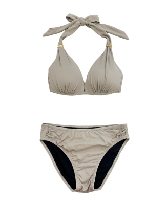 無地サッシュホルターネックビキニ