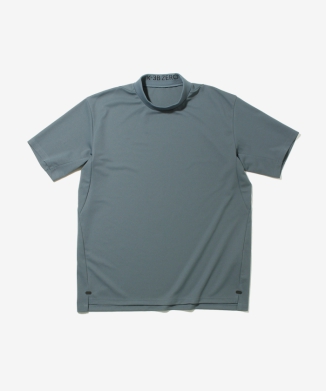 和紙糸半袖モックネックTシャツ