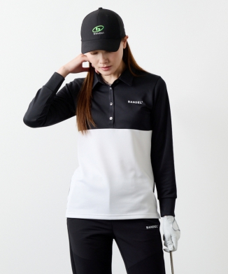 WOMENS CHEST SWITCH L/S POLO SHIRTSウィメンズ チェストスウィッチ 長袖ポロ