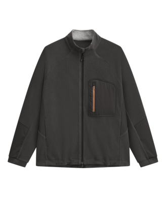 CORDUROY JERSEY STAND ZIP UP