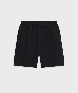 Side-Button Wide Short Pants