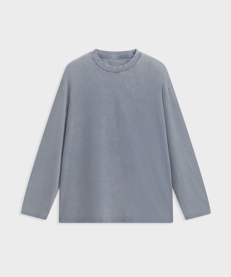 Garment-Dyed Crew Neck L/S T-Shirt