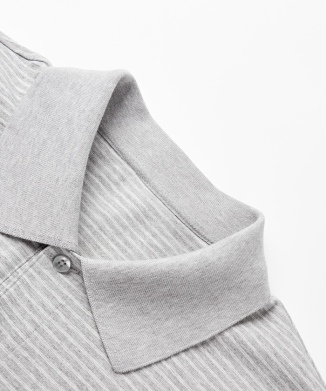 Yarn-Dyed Striped S/S Polo Shirt