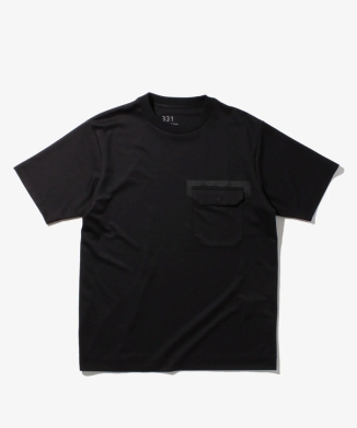 和紙糸ラバープリントクルーネックTシャツ