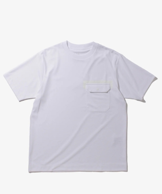 和紙糸ラバープリントクルーネックTシャツ