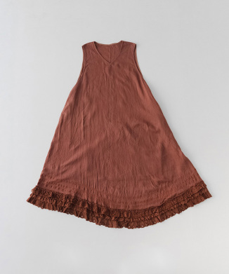 Linen Hem Lace Dress