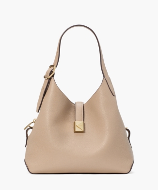 deco pebbled leather medium crossbody tote