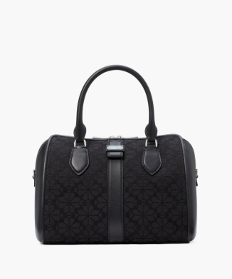 spade flower jacquard medium duffle bag
