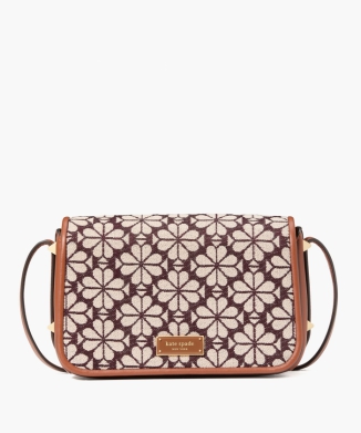 liv spade flower jacquard small flap crossbody