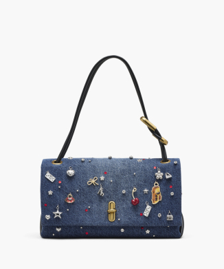 ザ トリンケット チャーム デニム ラージ デュアル バッグ