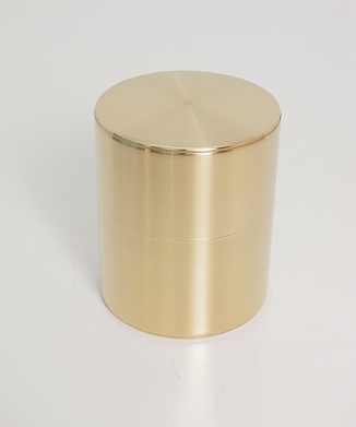 開化堂　茶筒　真鍮　平型200g
