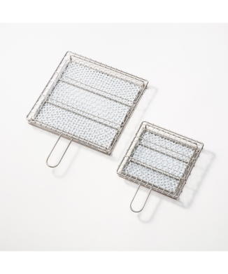 手編み手付きセラミック付焼き網