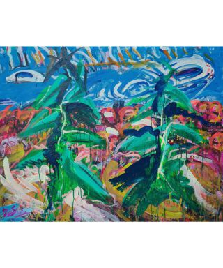 Boxing Painting〈イースト・リバーの岩場を縫ってにょきにょき〉