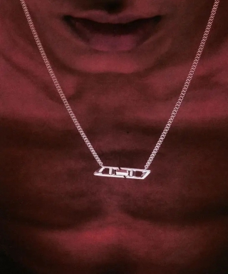 Sterling Silver D Logo Necklace
