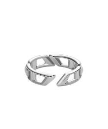 D Logo Sterling Silver Band Ring