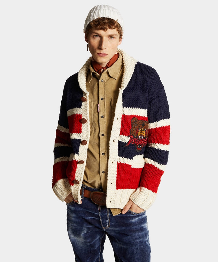 Knit Striped Cardigan(mw4C0838)｜HANKYU MEN
