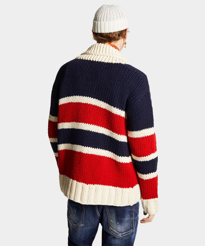 Knit Striped Cardigan(mw4C0838)｜HANKYU MEN