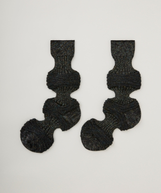 GARTER RIB GLITTER SOCKS