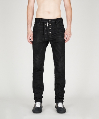 Black Rubberized Wash Cool Guy Jean