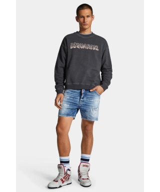 Light Scarface Wash Bro Jean Shorts