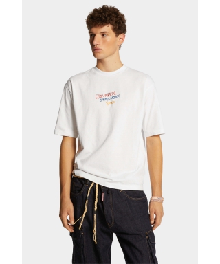 Summer Lovers Loose Fit Embroidered T-Shirt