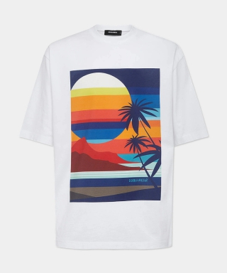 Summer Lovers Loose Fit Sunset T-Shirt