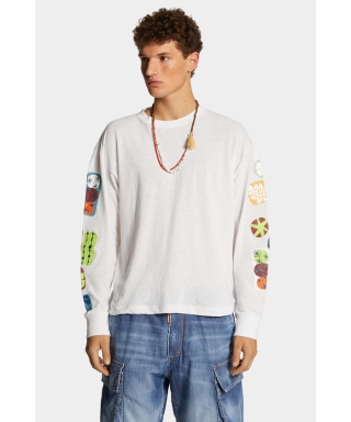 Summer Lovers Loose Fit Printed T-Shirt