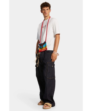 Summer Lovers Dark Wash Loose Cargo Jean