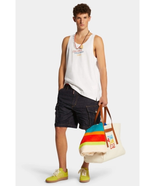Summer Lovers Dark Wash Cargo Shorts
