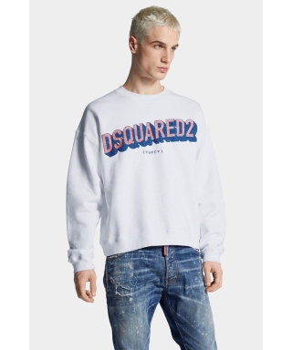 Relax Fit Tactile Logo Crewneck