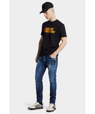 Dark Midnight Blue Wash Skater Jeans