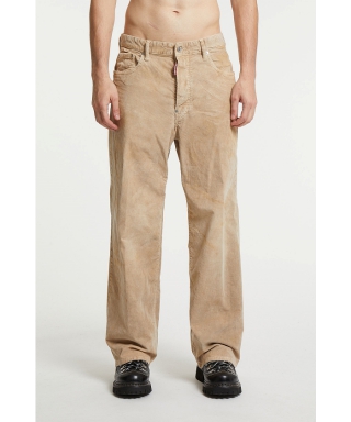 Corduroy Garment Dyed Loose Jean