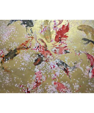 izumonster 阪急メンズ東京個展 ウッドパネル ホワイト 美術品