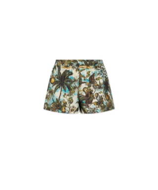 Monkey Print Pull On Shorts