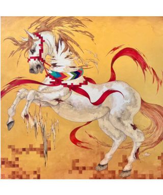 【売約済】樋口絢女 | 神馬 -白馬図-