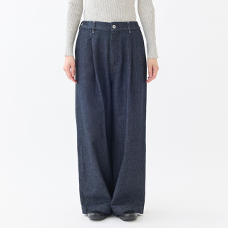 10ozデニムタックワイドパンツ【期間限定】